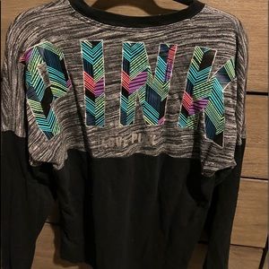 Pink oversized crew neck